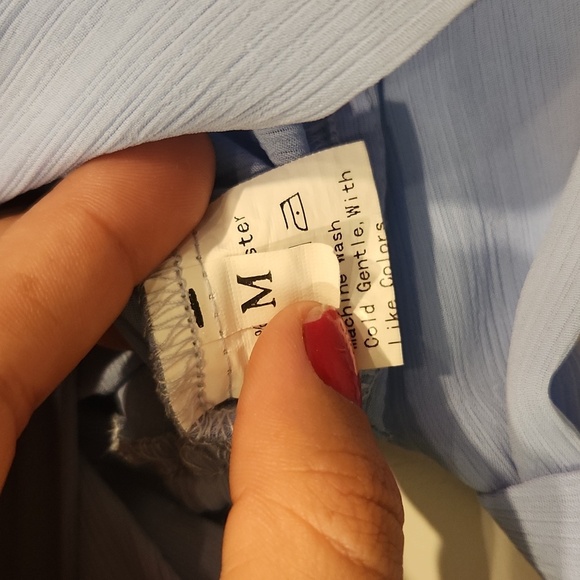 Elegant Blue Off-Shoulder Women's Top - Picture 2 of 3